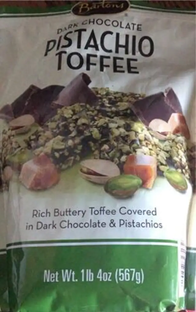 Bartons dark chocolate pistachio toffee bites