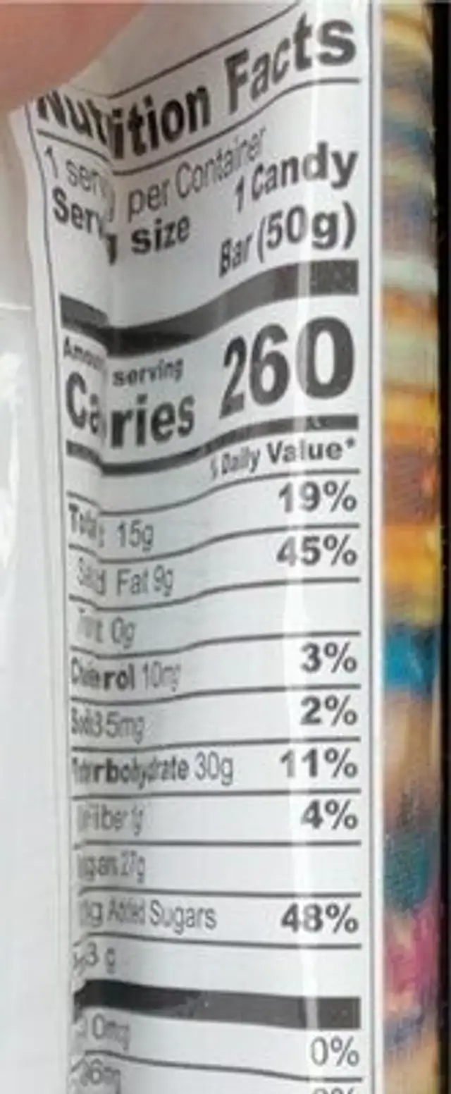 Malleys milk chocolate nutrition facts table