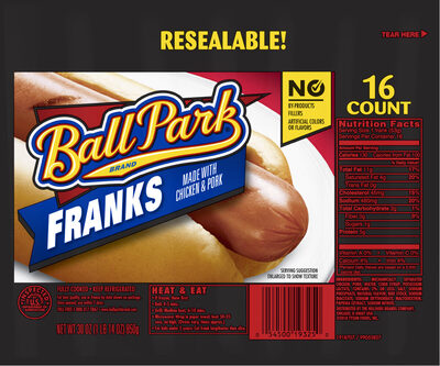 Franks made with chicken and pork