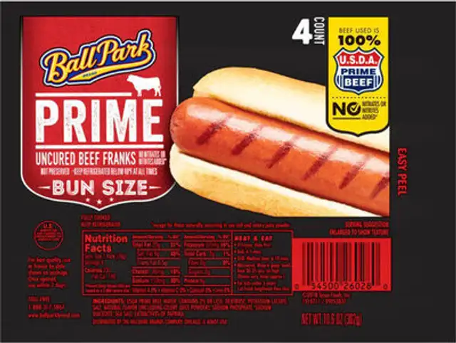 Prime uncured beef bun size franks