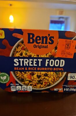 Street Food Bean & Rice Burrito Bowl front packaging