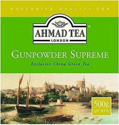 Loose leaf gunpowder green tea