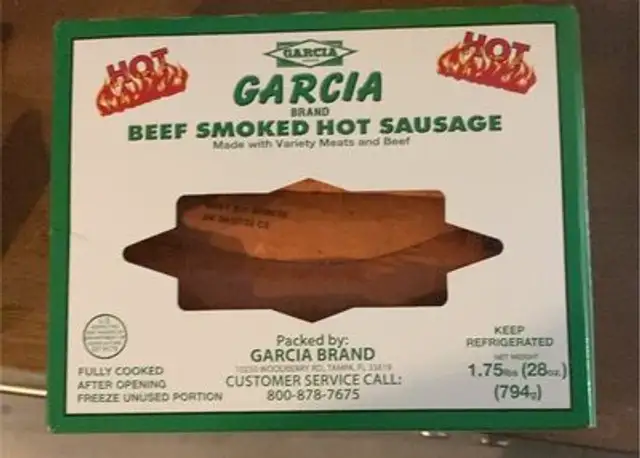 Beef smoked hot sausage