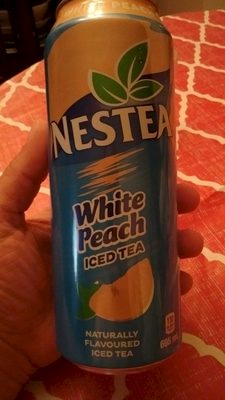 Thé glacé pêche blanche front packaging