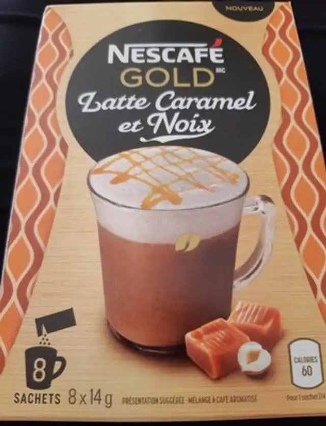 Latte caramel et noix