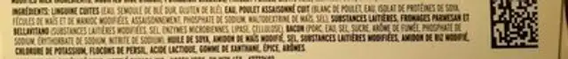 Leancuisine minceur poulet grillé carbonara ingredients label