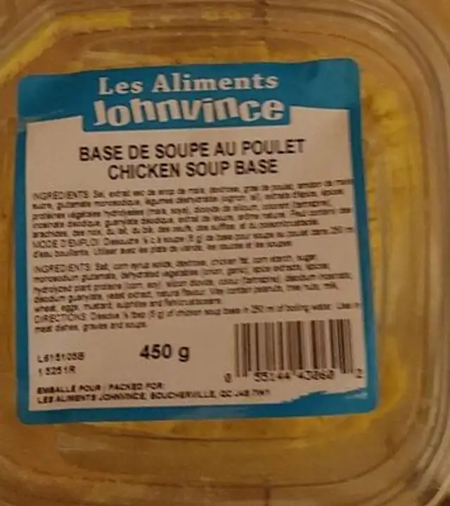 Base de soupe au poulet