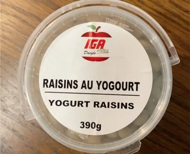 Raisins au yogourt
