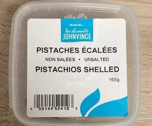 Pistaches écalées non salées
