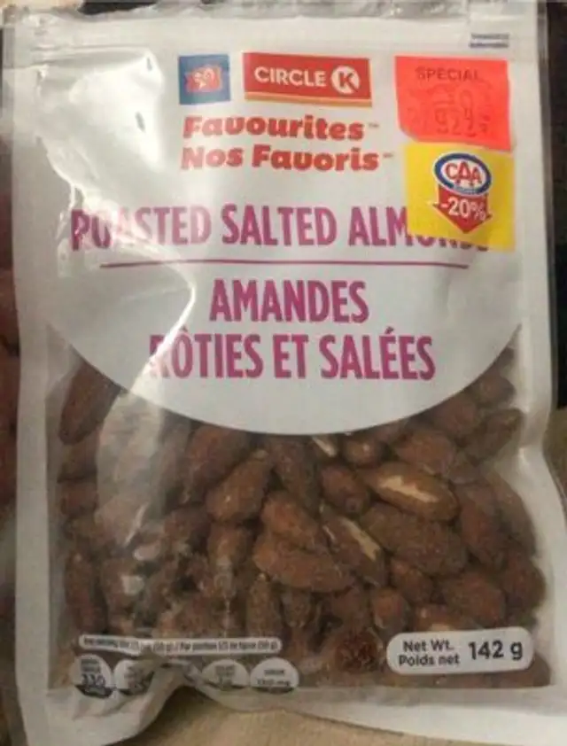 Amande rôties et salées