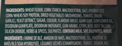 Hunter Sauce ingredients label
