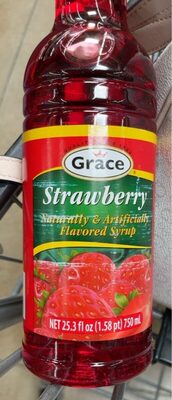 Strawberry flavored syrup