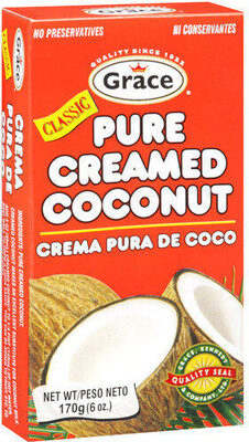 Coconut cream net wt