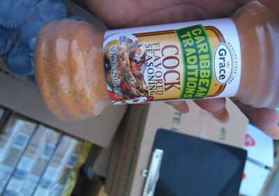 Grace, caribbean traditions seasoning, cock front packaging