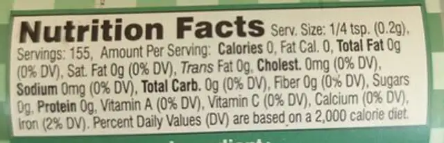 Grace, caribbean traditions, thyme leaves nutrition facts table
