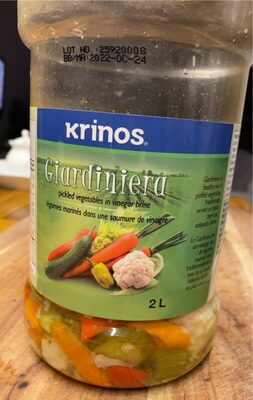 Giardiniera front packaging