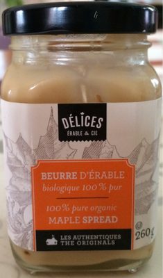 Beurre d’érable front packaging