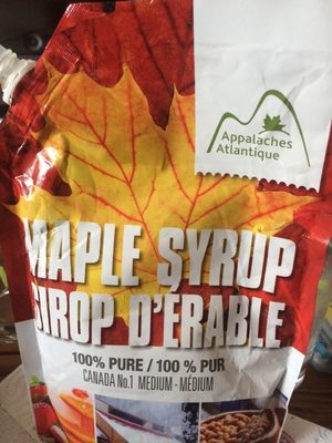 100% Pure Organic Maple Syrup Canada Grade A Very Dark front packaging
