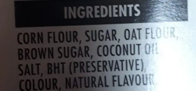 Blueberry Pancake Crunch ingredients label