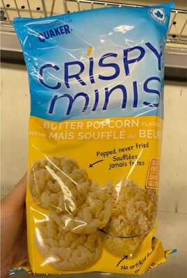 Buttered Popcorn Flavored Crispy Minis Chips front packaging