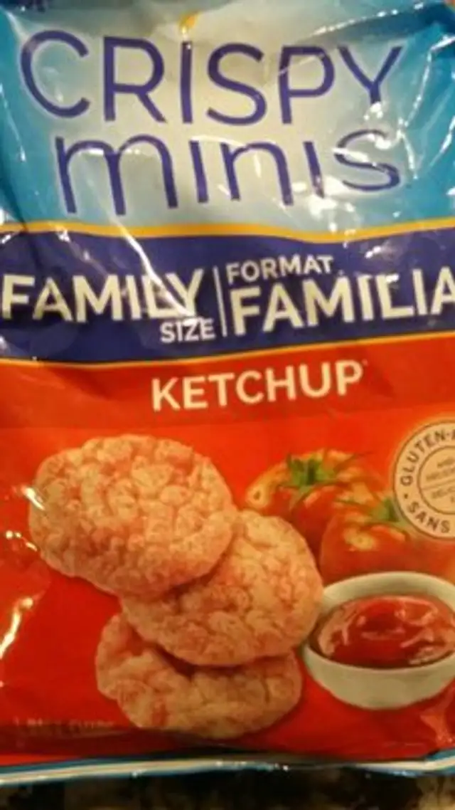 Croustilles de riz ketchup