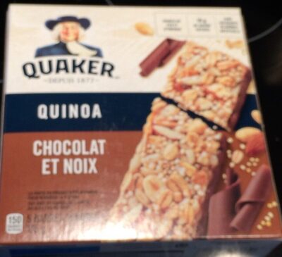 Barres tendres au quinoa chocolat et noix