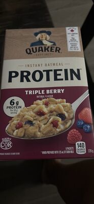 Instant Oatmeal Protein Triple Berry front packaging