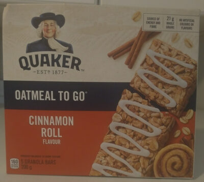 Cinnamon Roll Flavour Oatmeal To Go front packaging