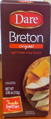 Breton original crackers front packaging