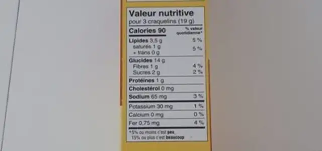 Breton toasts du matin nutrition facts table