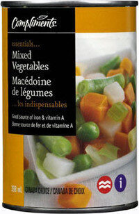 Mixed vegetables front packaging