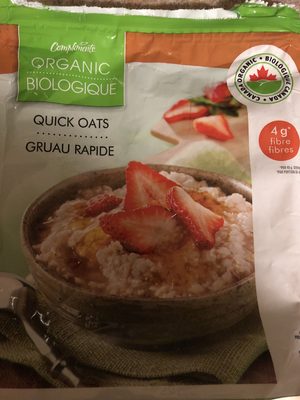 Gruau rapide/Quick oats front packaging