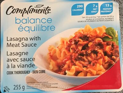 Lasagnes front packaging