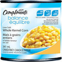 Low salt whole kernel corn