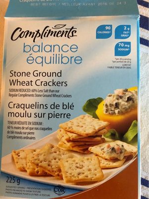 Stone ground wheat crackers sodium reduced