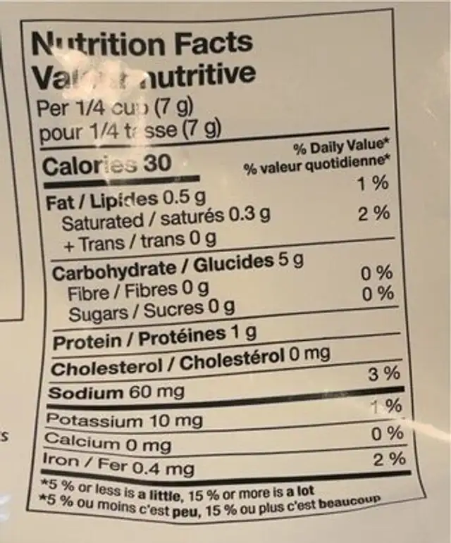 Lightly seasoned croutons nutrition facts table