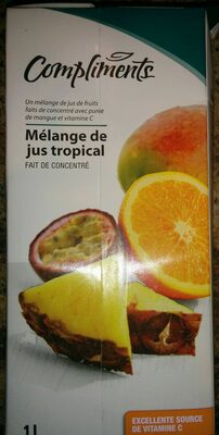Mélange de jus tropical