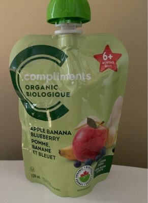 Purée pomme, banane et bleuet