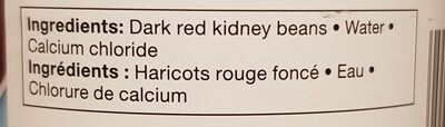Dark Red Kidney Beans ingredients label