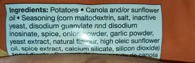 Unknown ingredients label