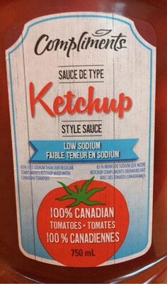 Low sodium ketchup style sauce