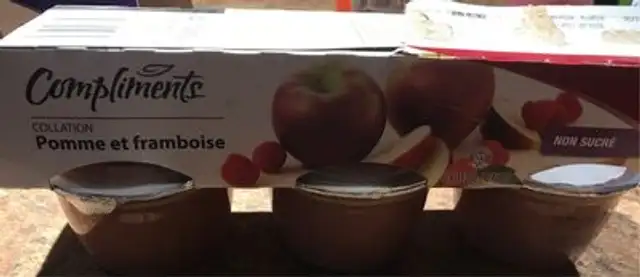 Collation pomme et framboise