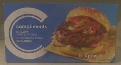 Sirloin Beef Burgers front packaging