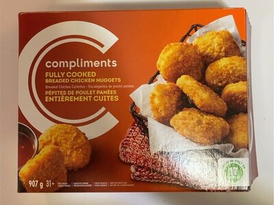 Pepites de poulet pannés entierement cuites