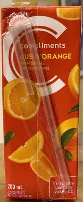 Jus d’orange (non sucré, fait de concentré)