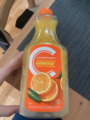 Jus d'orange sans pulpe