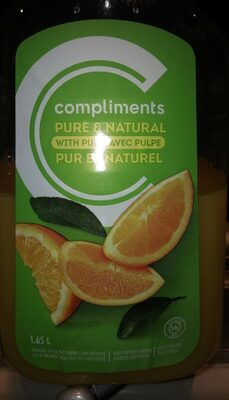 Jus orange avec pulpe