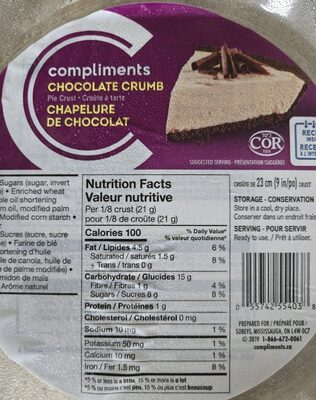 Chocolate Crumb Pie Crust