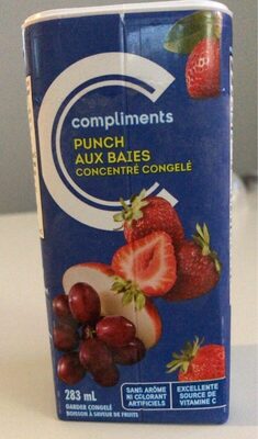 Punch aux baies concentré congelé front packaging