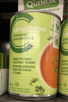 Soupe patqtes rouces noix de coco et cari